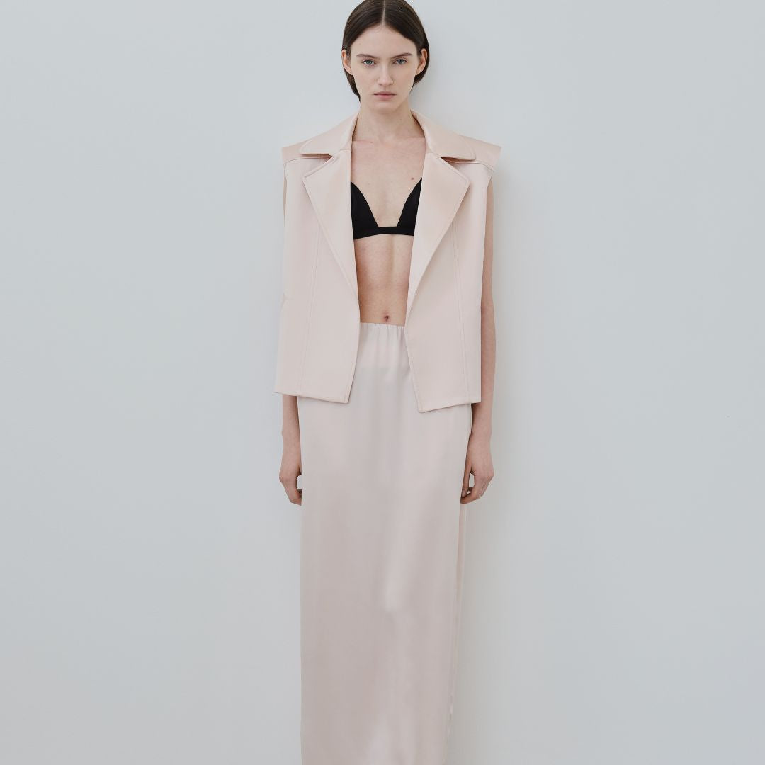 Tess shirt and Hani shorts in Sand organic silk — placeholder image representing the Delicate GOTS-certified organic silk bralettes and bra tops collection by HERTH