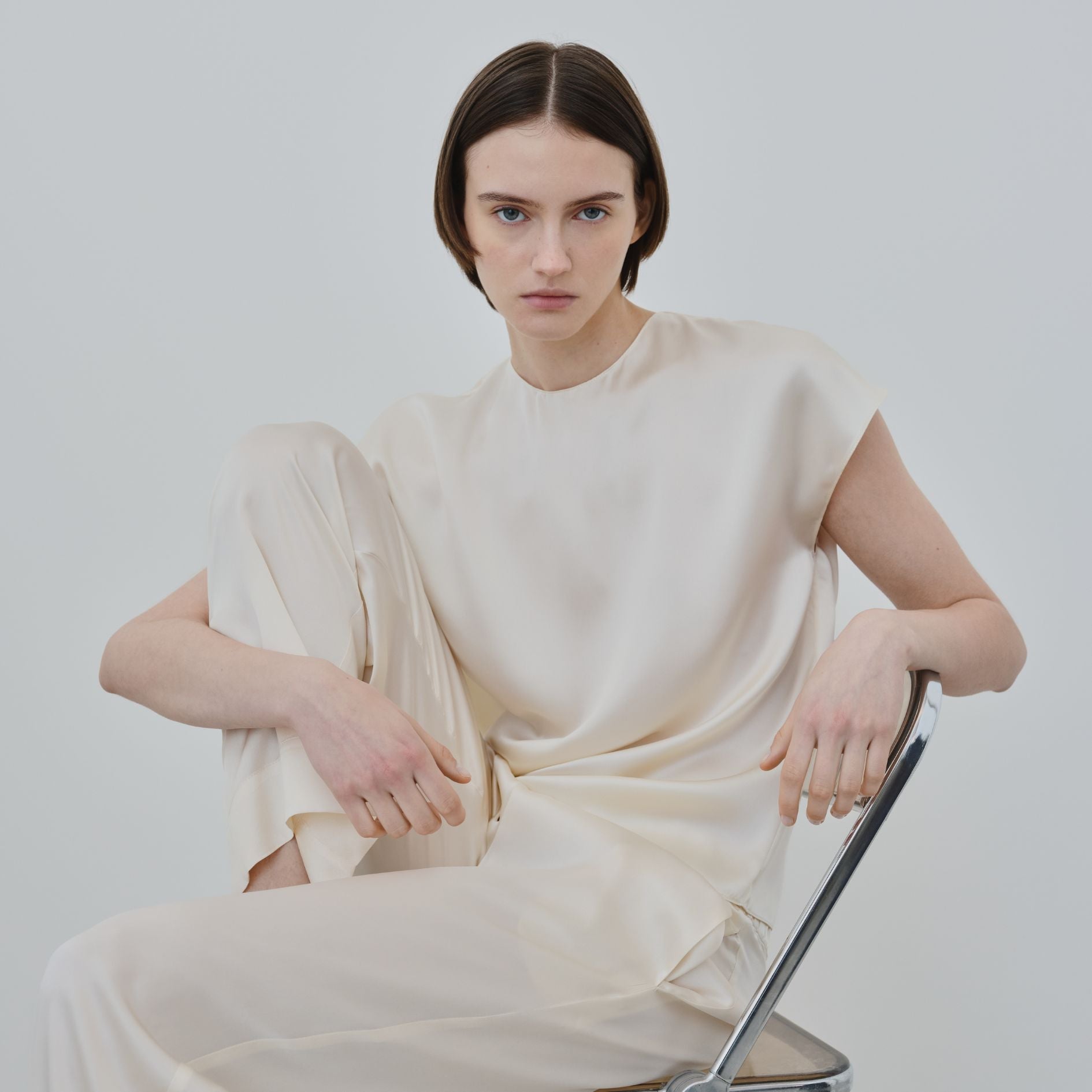 Timeless organic silk sets and co-ords womenswear collection by HERTH — elegant and sustainable pieces