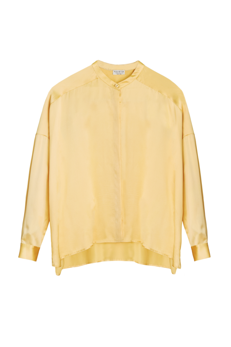 Tess Silk Shirt in Organic Silk - Desert