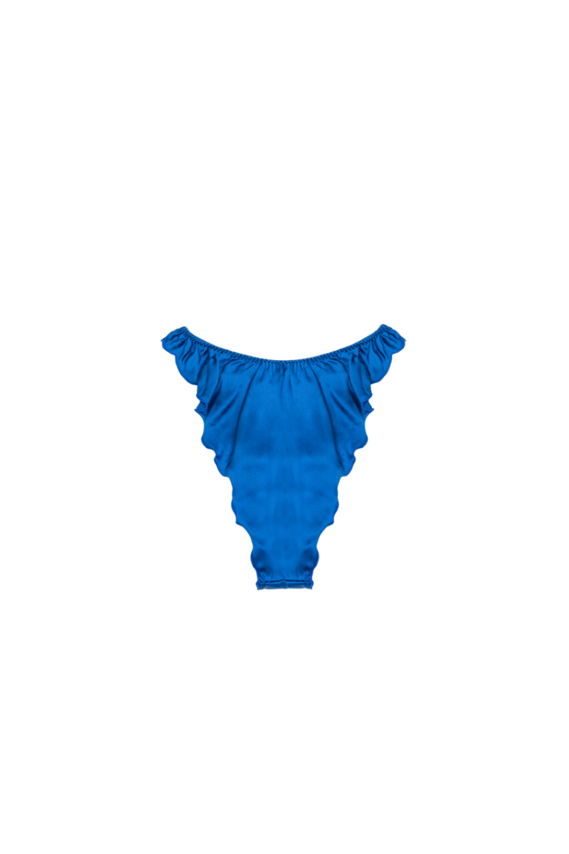 Back view of high leg Era panty with flounced hemline in sustainable organic silk by HERTH — elegant and skin-friendly luxury lingerie