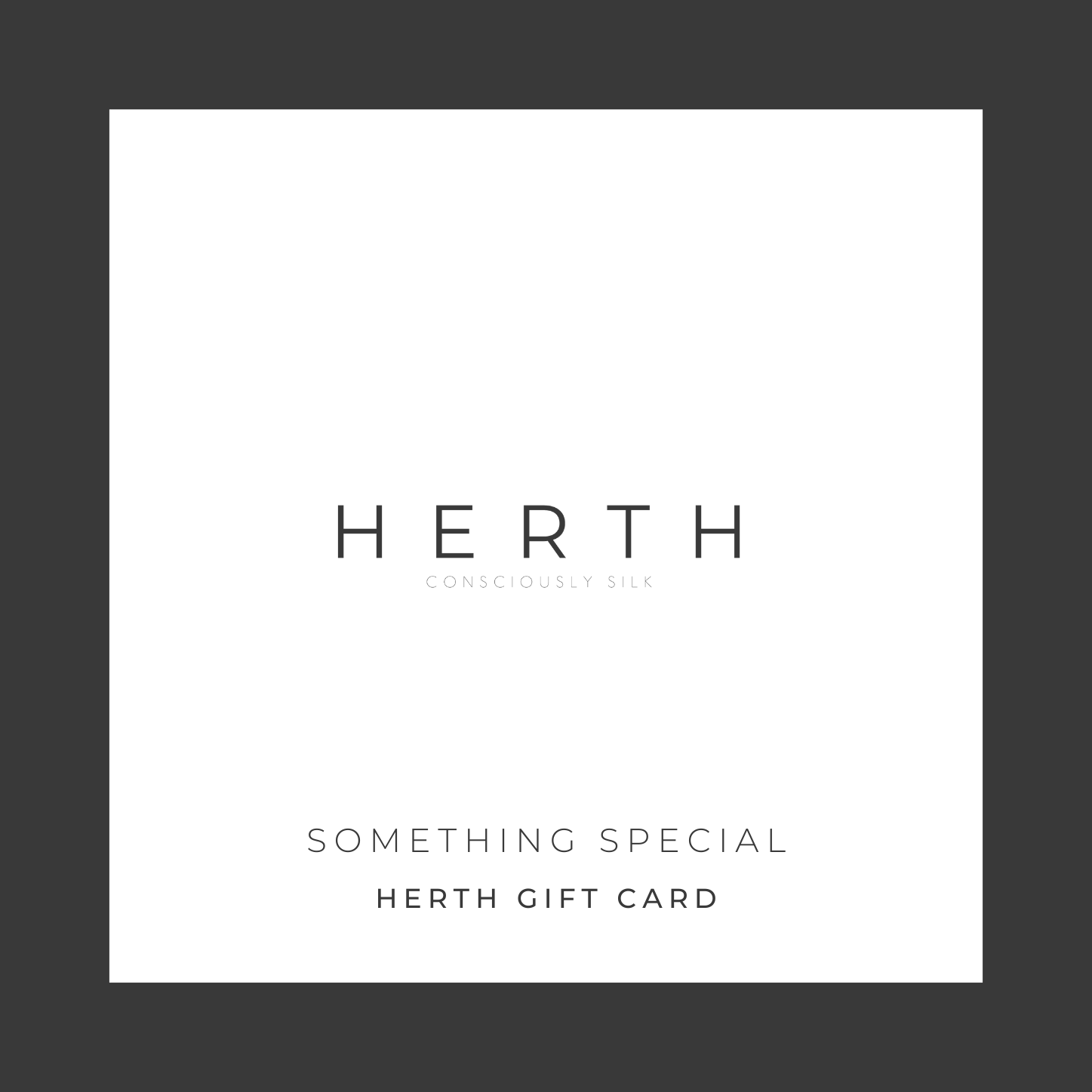 HERTH gift card — sustainable luxury womenswear and lingerie, the perfect present for conscious fashion lovers.