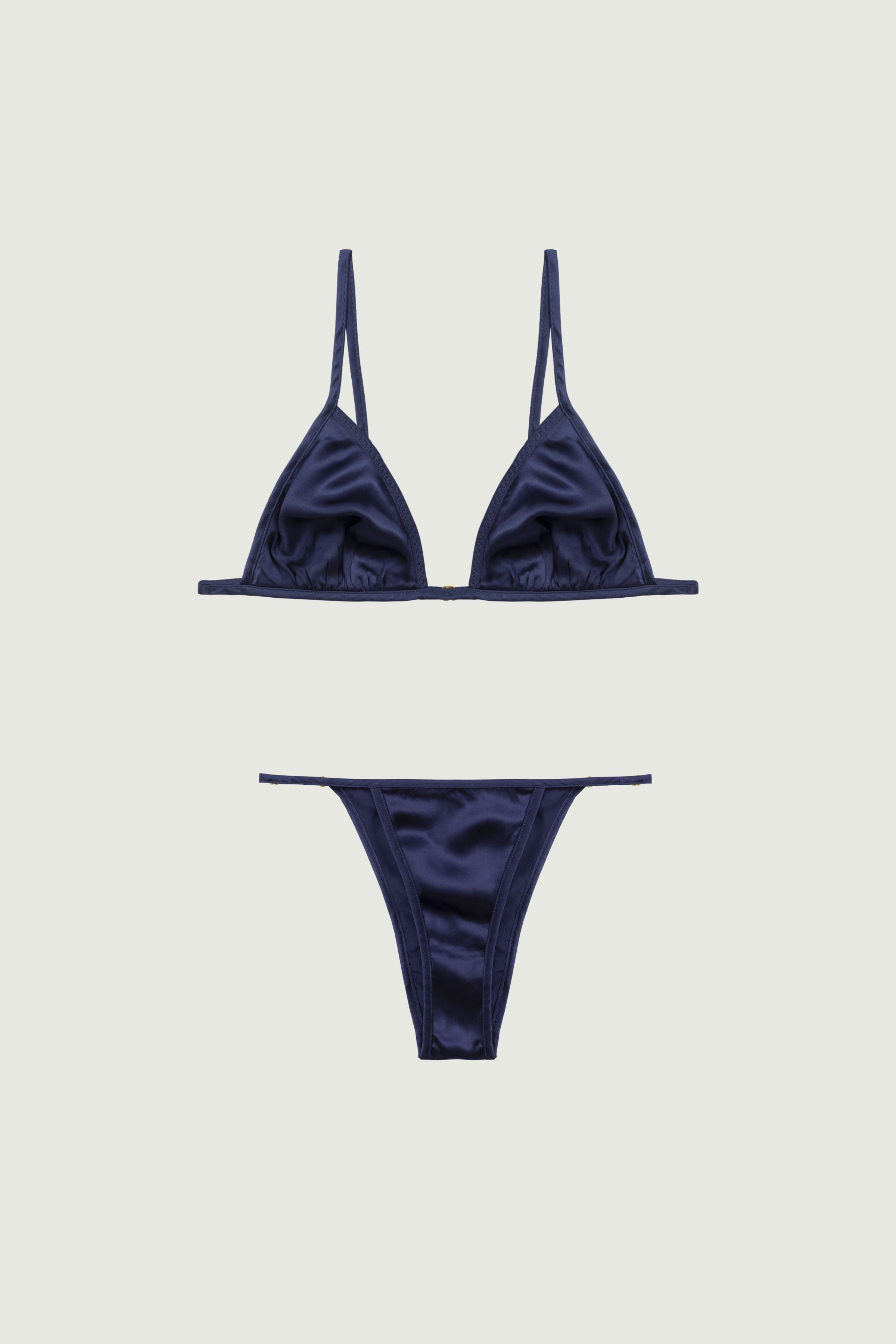 Organic Silk Bra & Panty Set – Keri & Elle | Navy Blue