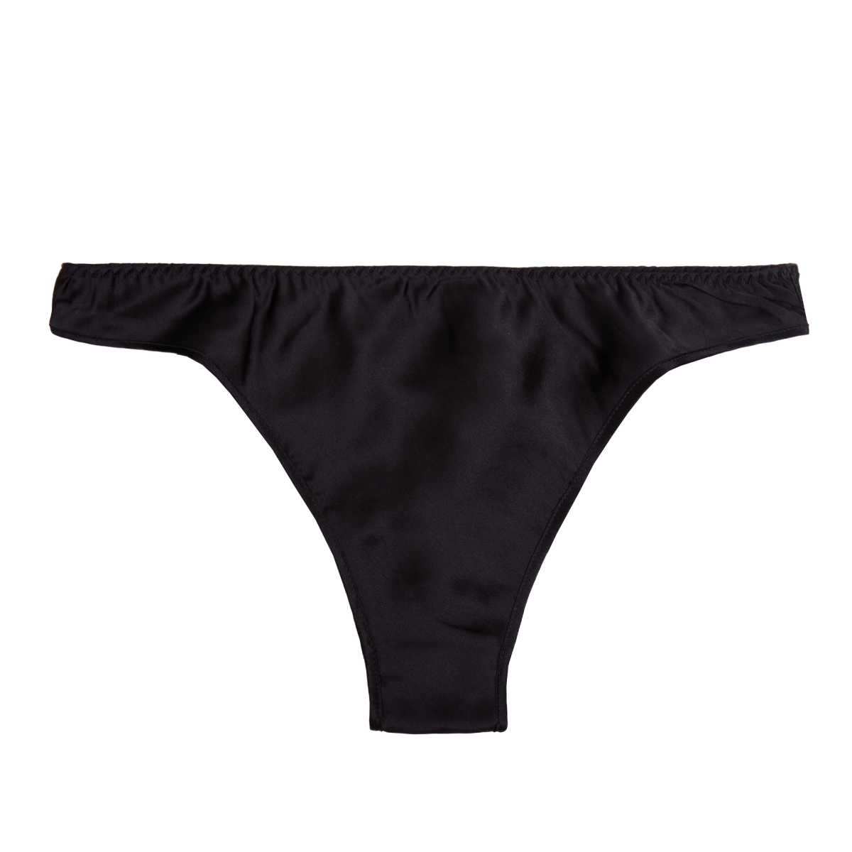 Zoe low-rise panty in black — luxury silk underwear in GOTS-certified organic silk by HERTH