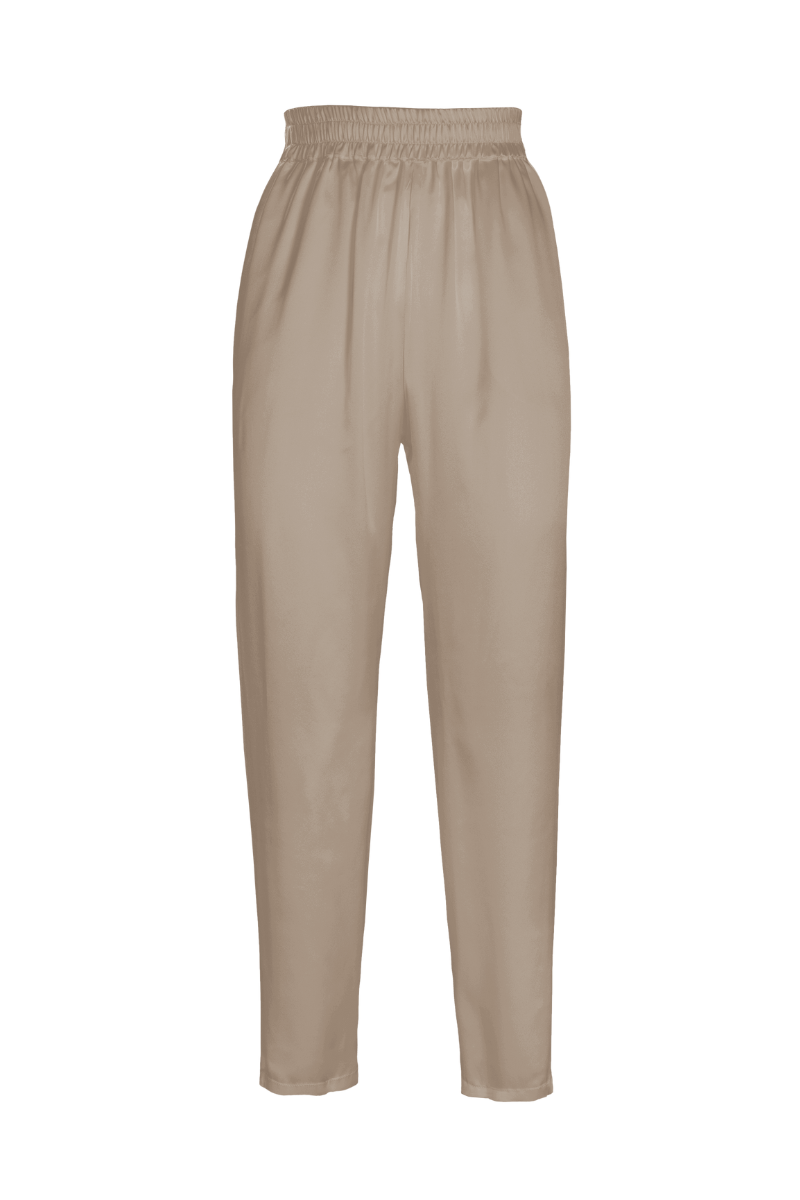 ROY GOLD SAND: ORGANIC SILK PANTS