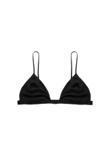 IVY: BLACK SILK BRA TOP IN ORGANIC SILK | SAMPLE