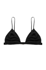 IVY BRA TOP AND ZOE BRIEF BLACK ORGANIC SILK SET