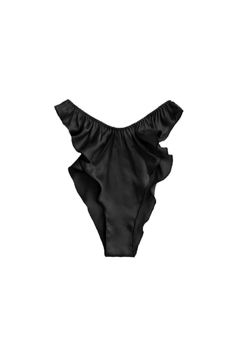 ERA: BLACK GOTS ORGANIC SILK HIGH LEG PANTIES