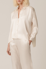 TARA ALMOND: GOTS ORGANIC SILK SHIRT