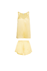 ELSE TANK TOP AND YARI SHORTS: BUTTER YELLOW ORGANIC SILK SET