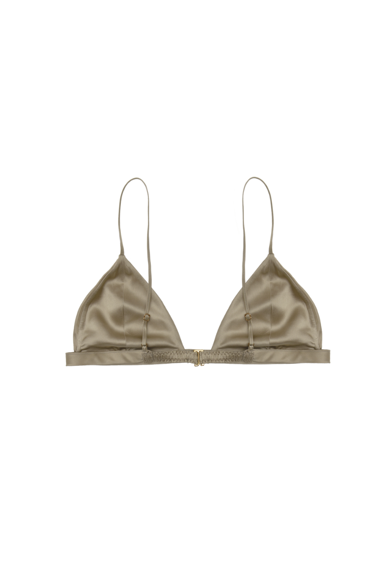 IVY GOLD SAND: ORGANIC SILK BRA TOP