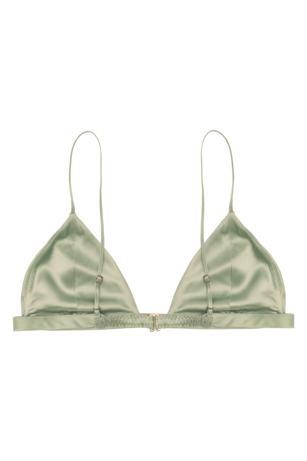 IVY TEA: GREEN BRA TOP WITHOUT UNDERWIRE AND PADDING