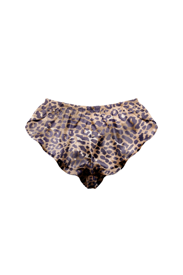 KHAY: ORGANIC LEOPARD PRINT SILK CULOTTES | SAMPLE