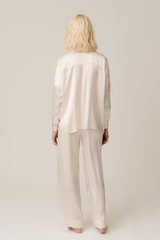 ZENO ALMOND: GOTS ORGANIC SILK TROUSERS