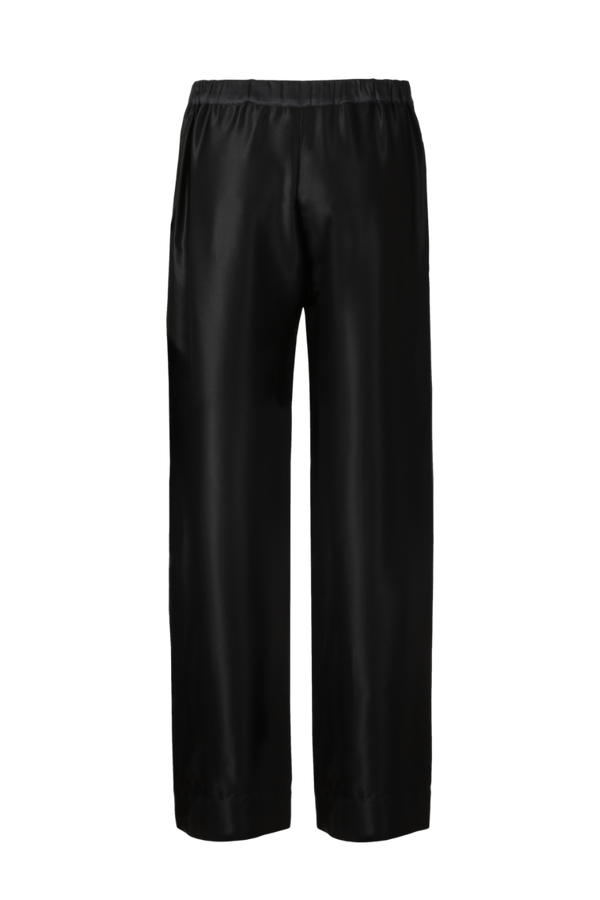 ZENO BLACK: ORGANIC SILK TROUSERS