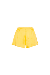 YARI: GOTS ORGANIC SILK SHORTS, MANGO COLOR