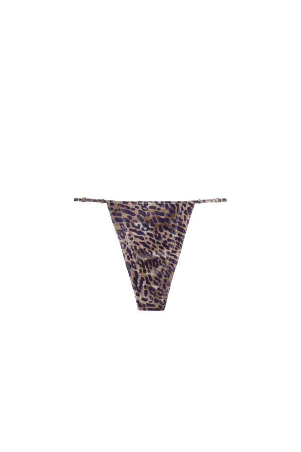 ELLE: MINIMAL BRIEFS IN LEOPARD PRINT ORGANIC SILK | SAMPLE