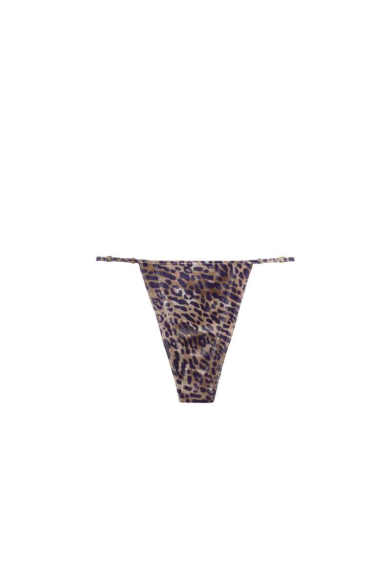 ELLE: MINIMAL BRIEFS IN LEOPARD PRINT ORGANIC SILK | SAMPLE