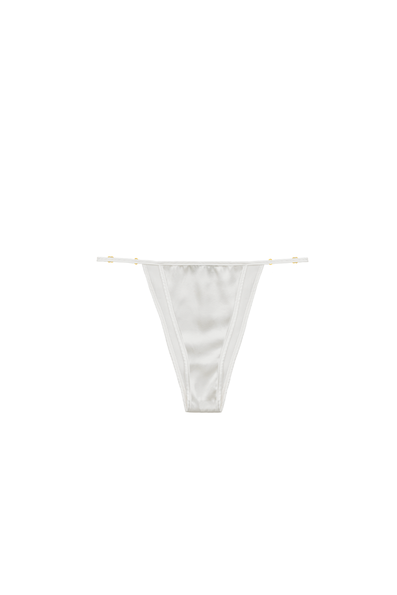 ELLE: MINIMAL BRIEFS IN IVORY ORGANIC SILK