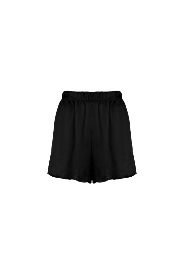 HANI: GOTS ORGANIC BLACK SILK SHORTS