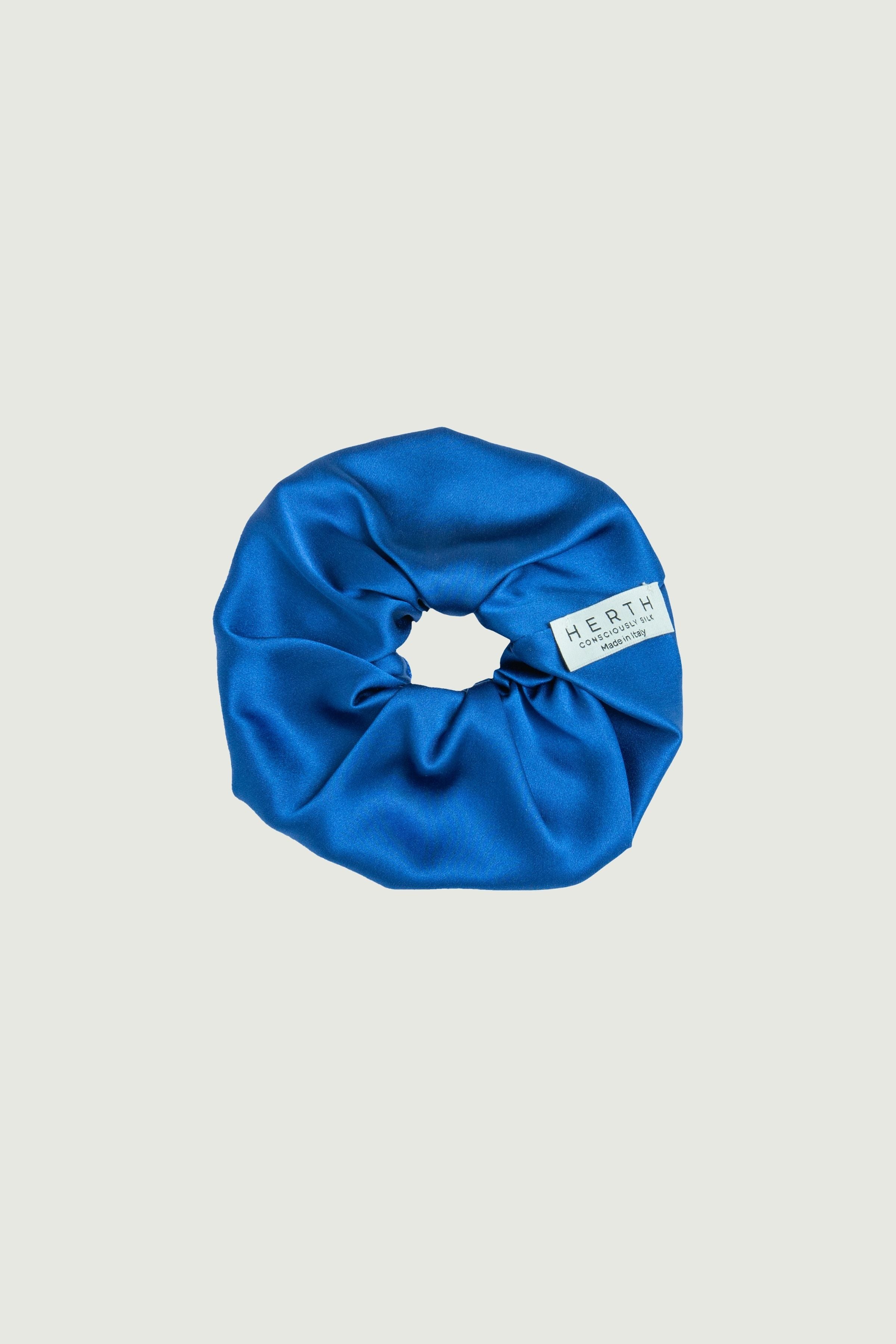 Azuline silk scrunchie, elastic hair tie