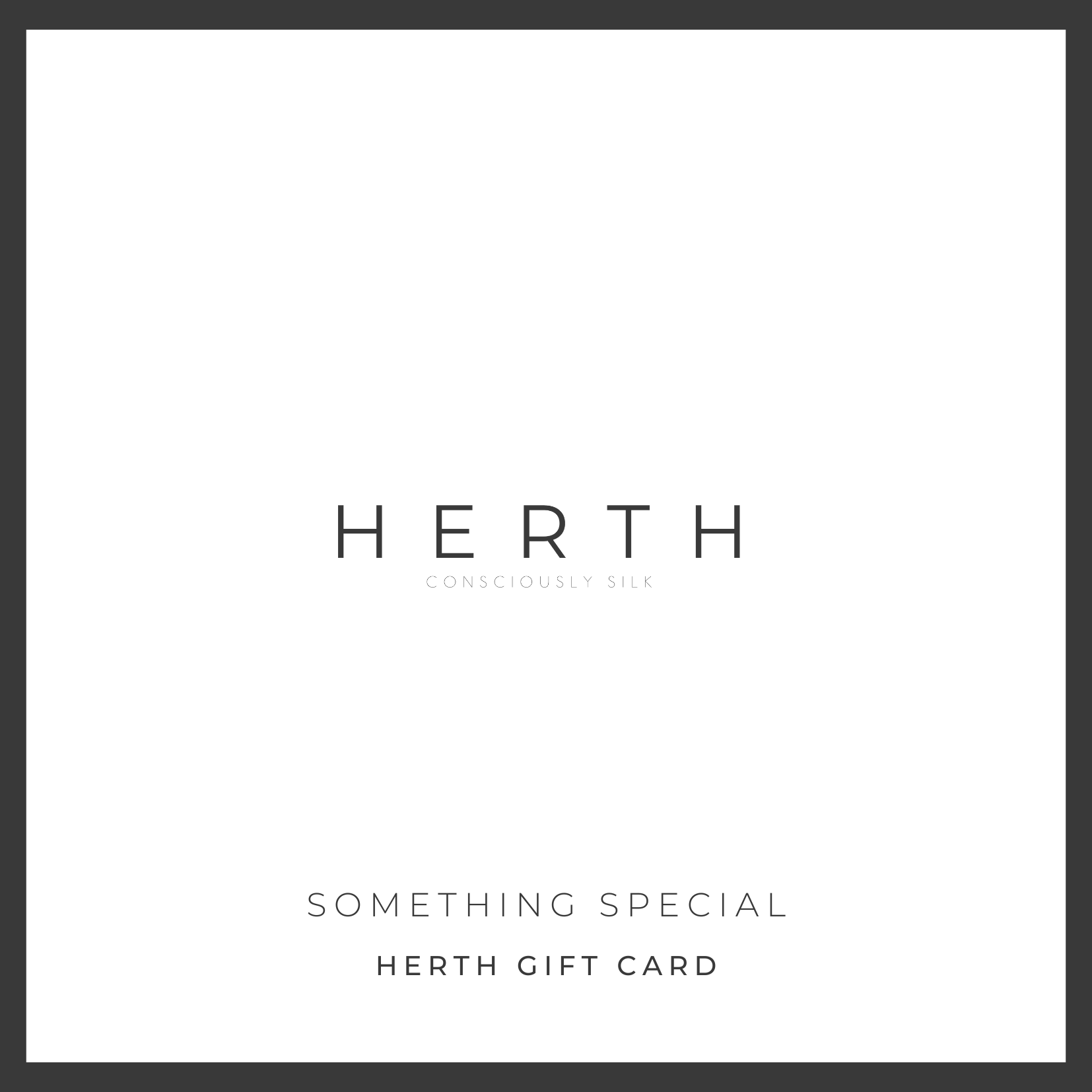 HERTH gift card — sustainable luxury womenswear and lingerie, the perfect present for conscious fashion lovers.