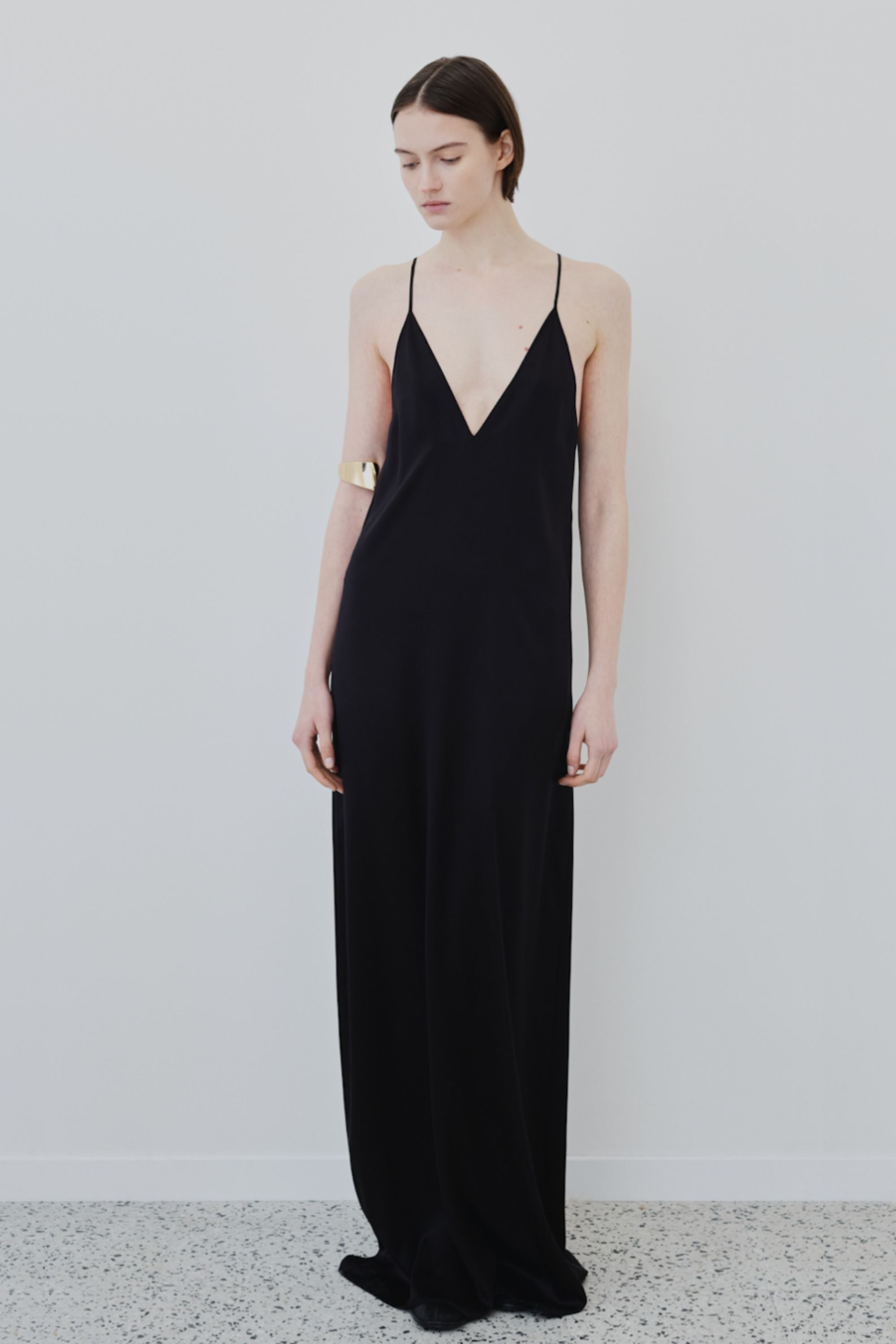 navy blue dress for baby girl Iris black silk dress main image 1