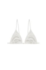 Keri Avorio: top reggiseno a triangolo in seta biologica GOTS