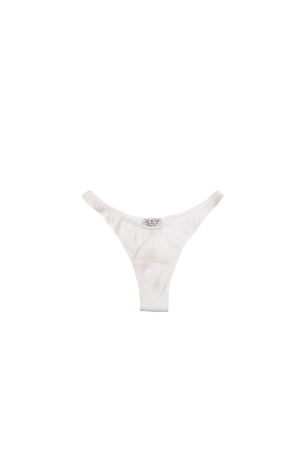 JUDE IVORY: ORGANIC SILK HIGH-LEG PANTIES