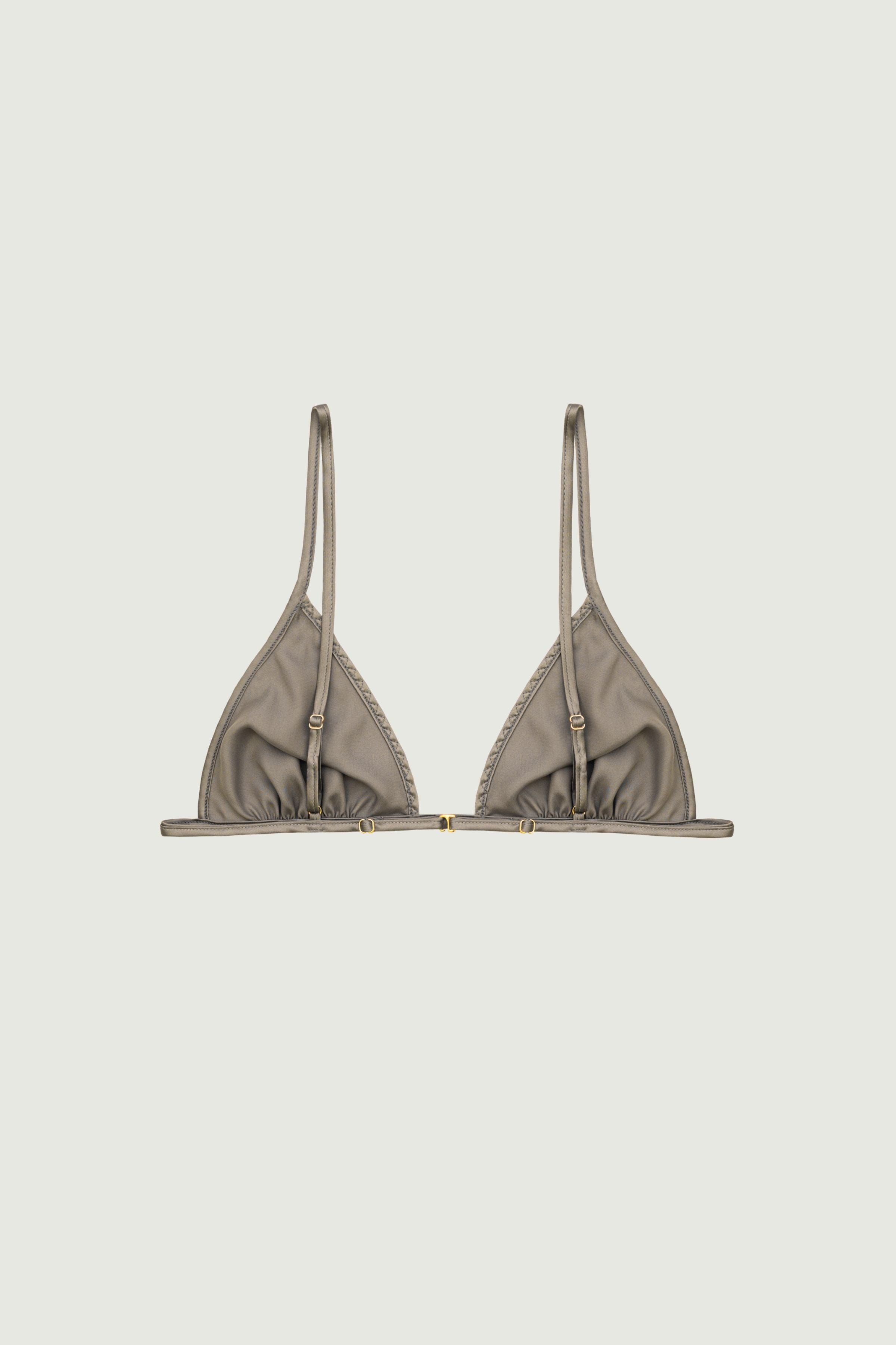 Organic Silk Triangle Bra – Keri | Gold Sand | HERTH