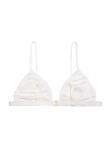 IVY BRA TOP AND ZOE BRIEF: IVORY GOTS ORGANIC SILK SET