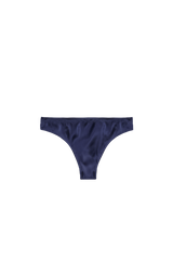 LEA NAVY BLUE: ORGANIC SILK MID-RISE PANTIES