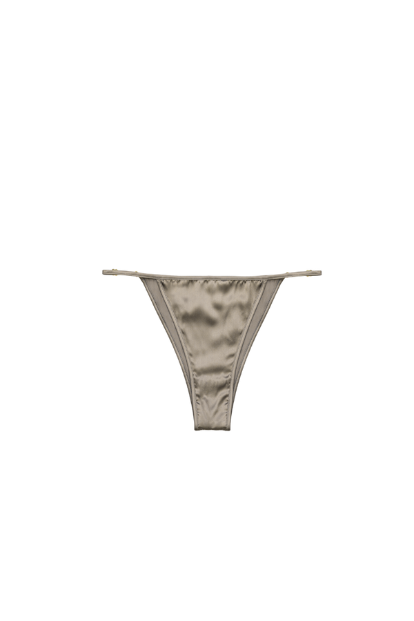 ELLE: MINIMAL BRIEFS IN GOLD SAND ORGANIC SILK