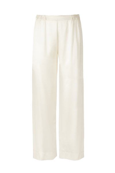 Zeno Almond Silk Trousers – Effortless Italian Elegance | HERTH®